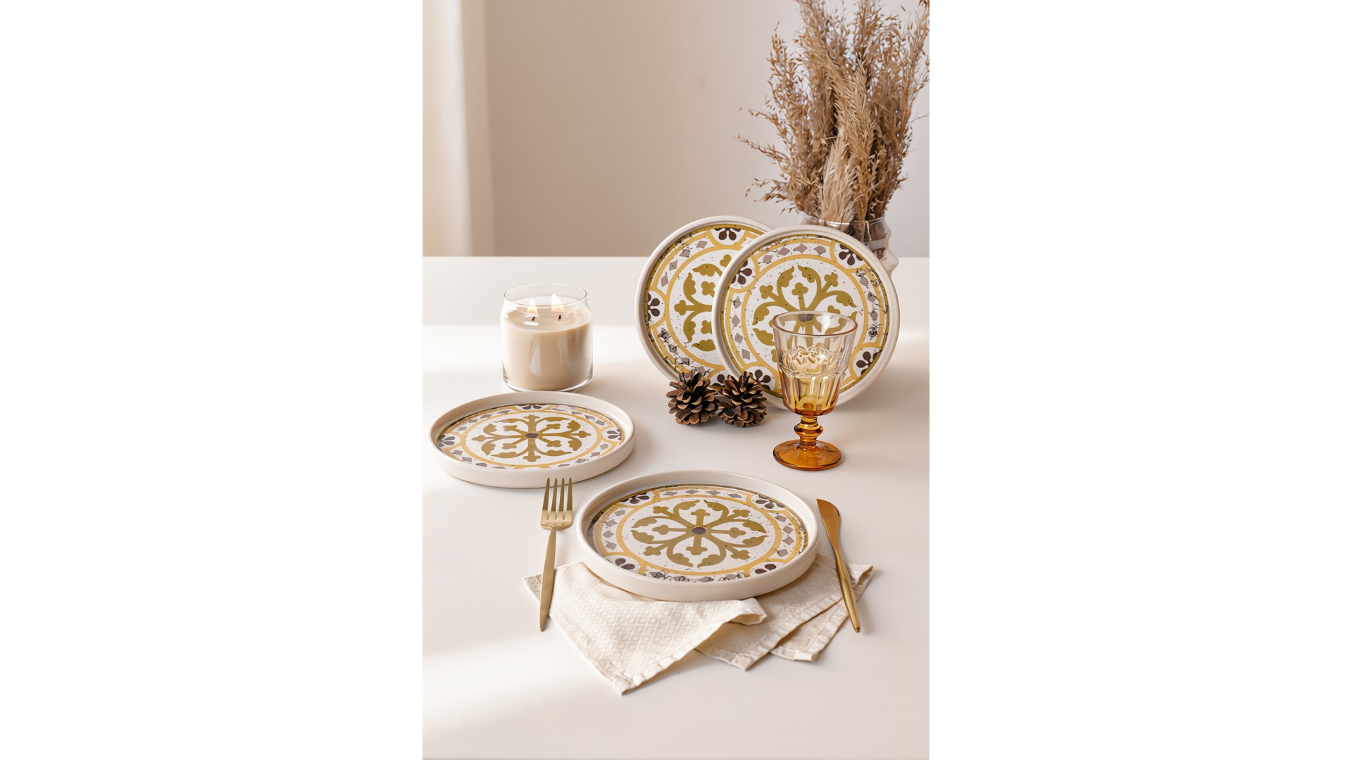 Timeless Brown Stackable Pasta Tabağı 21 Cm 4 Adet 21972