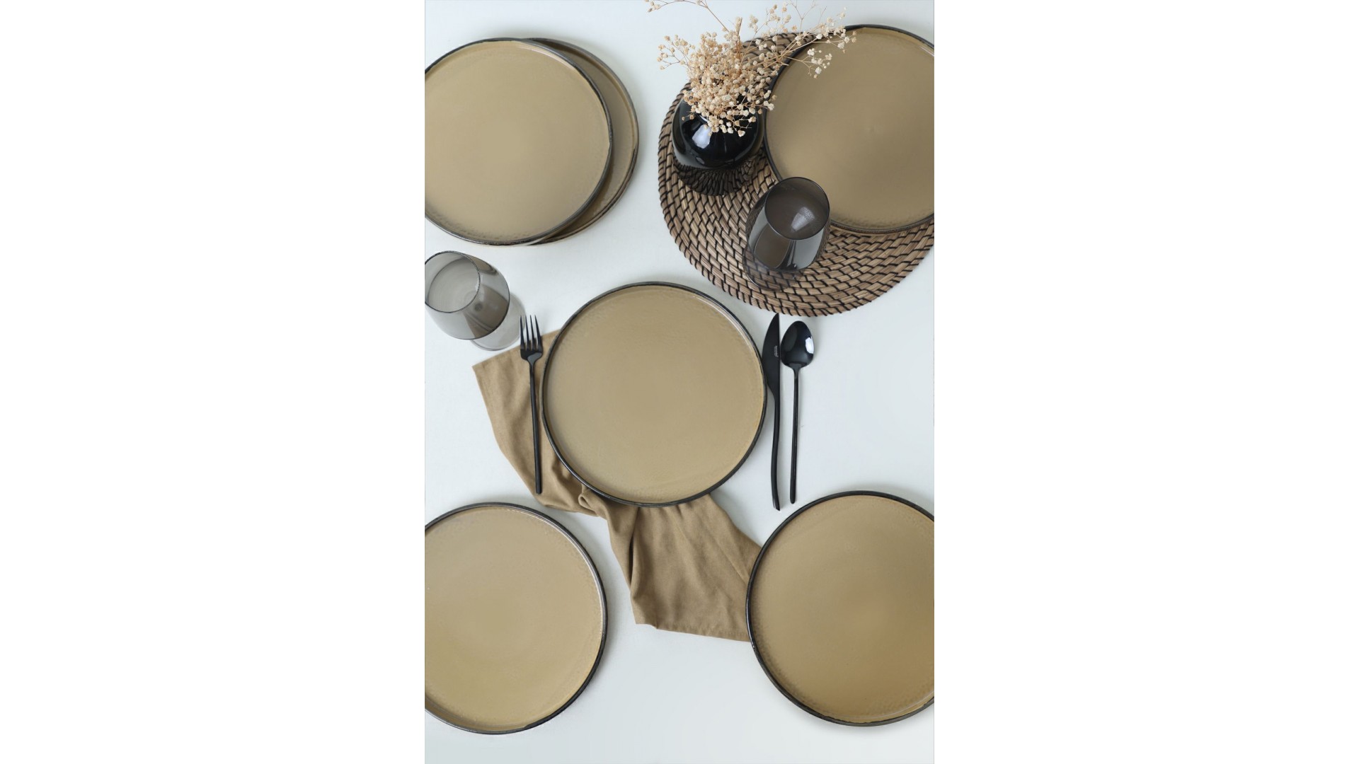 Keraart Vintage Style Stackable Servis Tabağı 27 Cm 6 Adet 21734