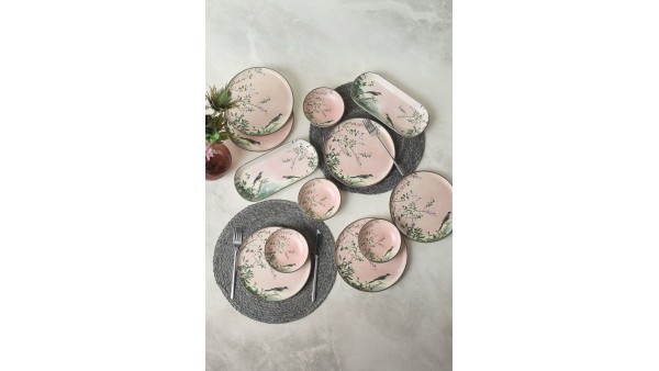 Pink Woods Kahvaltı Takımı 12 Parça 6 Kişilik 22639-41