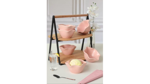 Mat Açık Pembe Roma Çerezlik/Sosluk 11 Cm 6 Adet 971