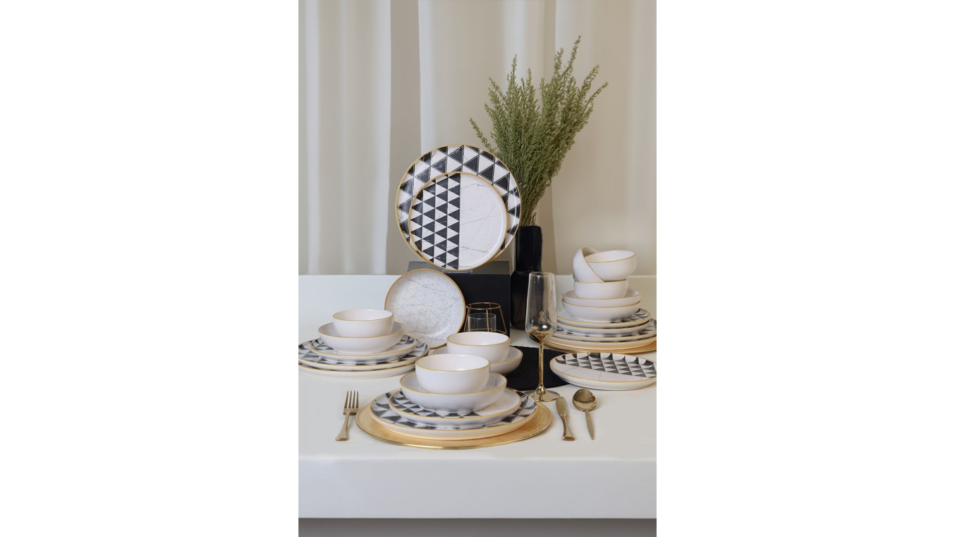 Keraart Trigon Yemek Takımı 24 Parça 6 Kişilik 18765-67