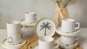 Palmiye Stackable Çay Takımı 12 Parça 6 Kişilik 22642