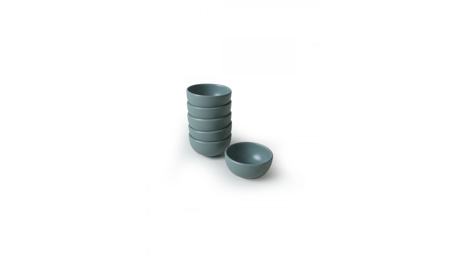 Mat Yeşil Bulut Mini Çerezlik / Sosluk 8 Cm 6 Adet 322