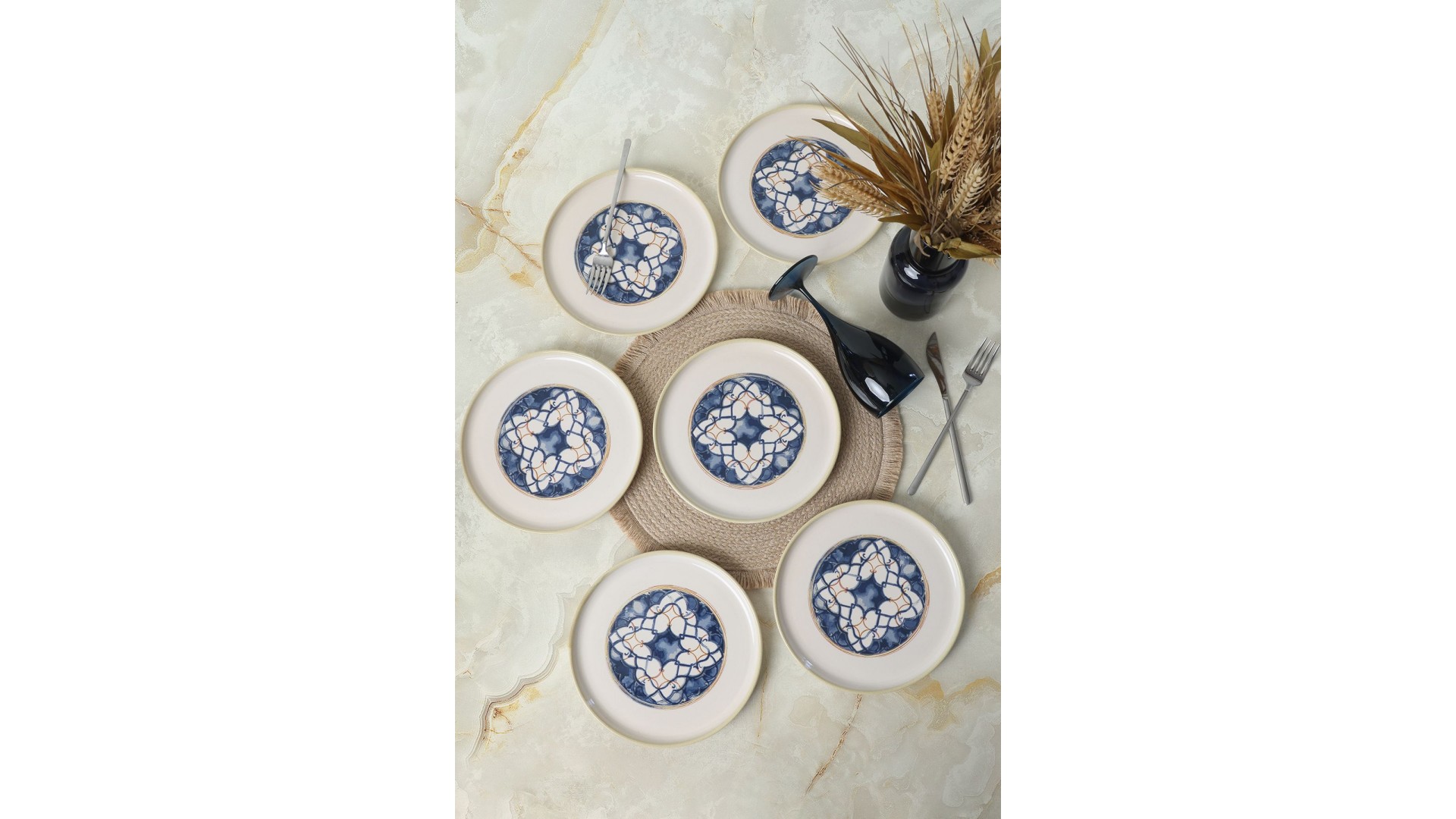 Wave Flow Nordic Pasta Tabağı 22 Cm 6 Adet 22748