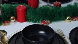 Nordic Mat Siyah Yemek Takımı 18 Parça 6 Kişilik 956