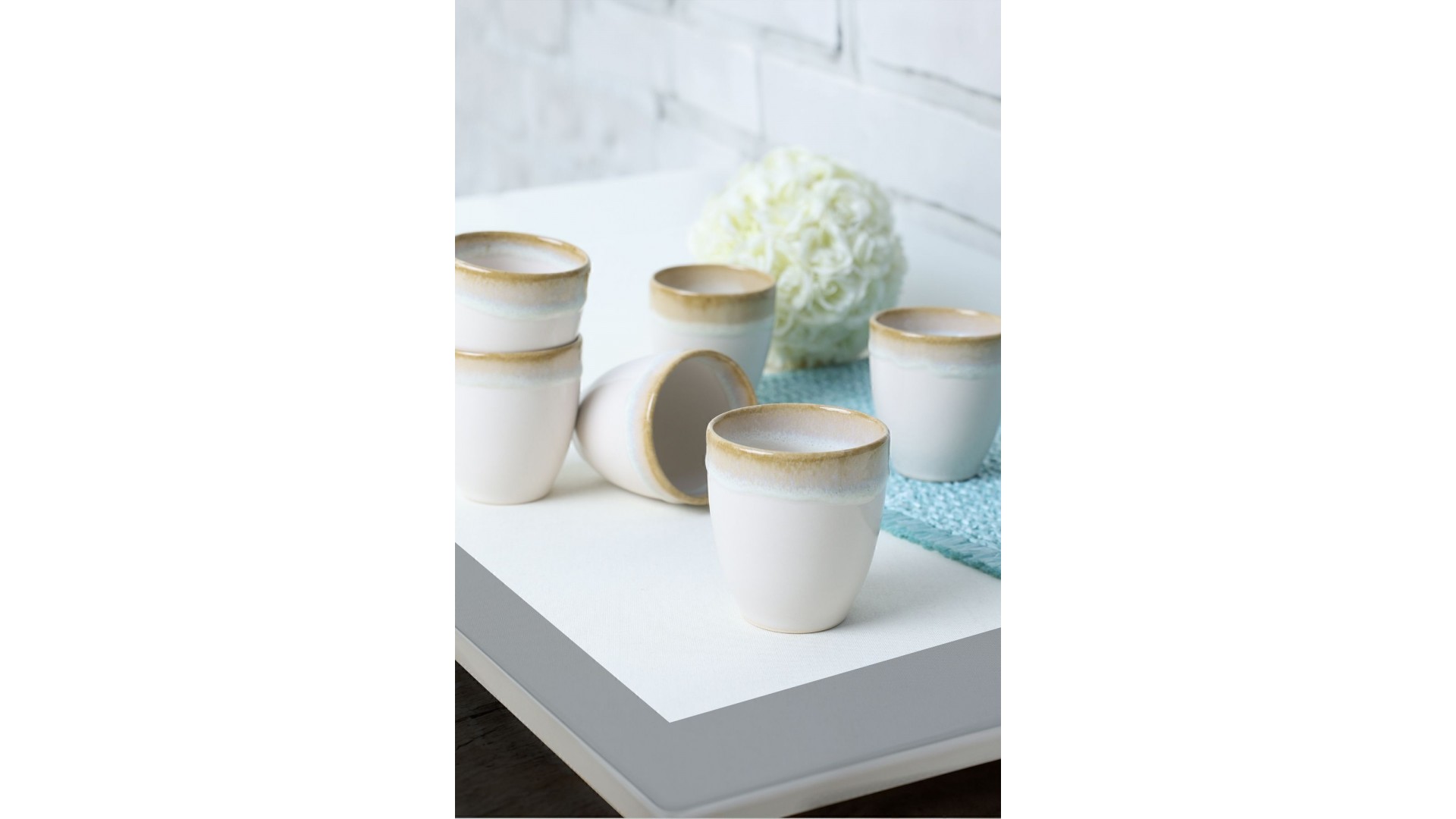 Shizen Krem Latte Kupa 8 Cm 6 Adet Q44