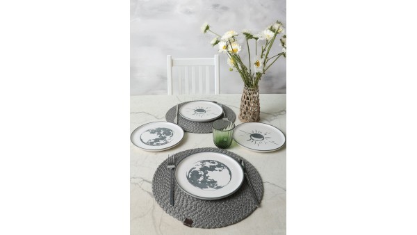 Black Shadow Nordic Pasta Tabağı 22 Cm 4 Adet 22981-82