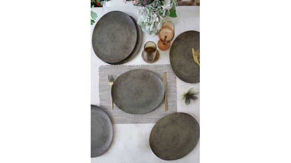 Mat Toprak Stella Servis Tabağı 32 Cm 6 Adet 20572