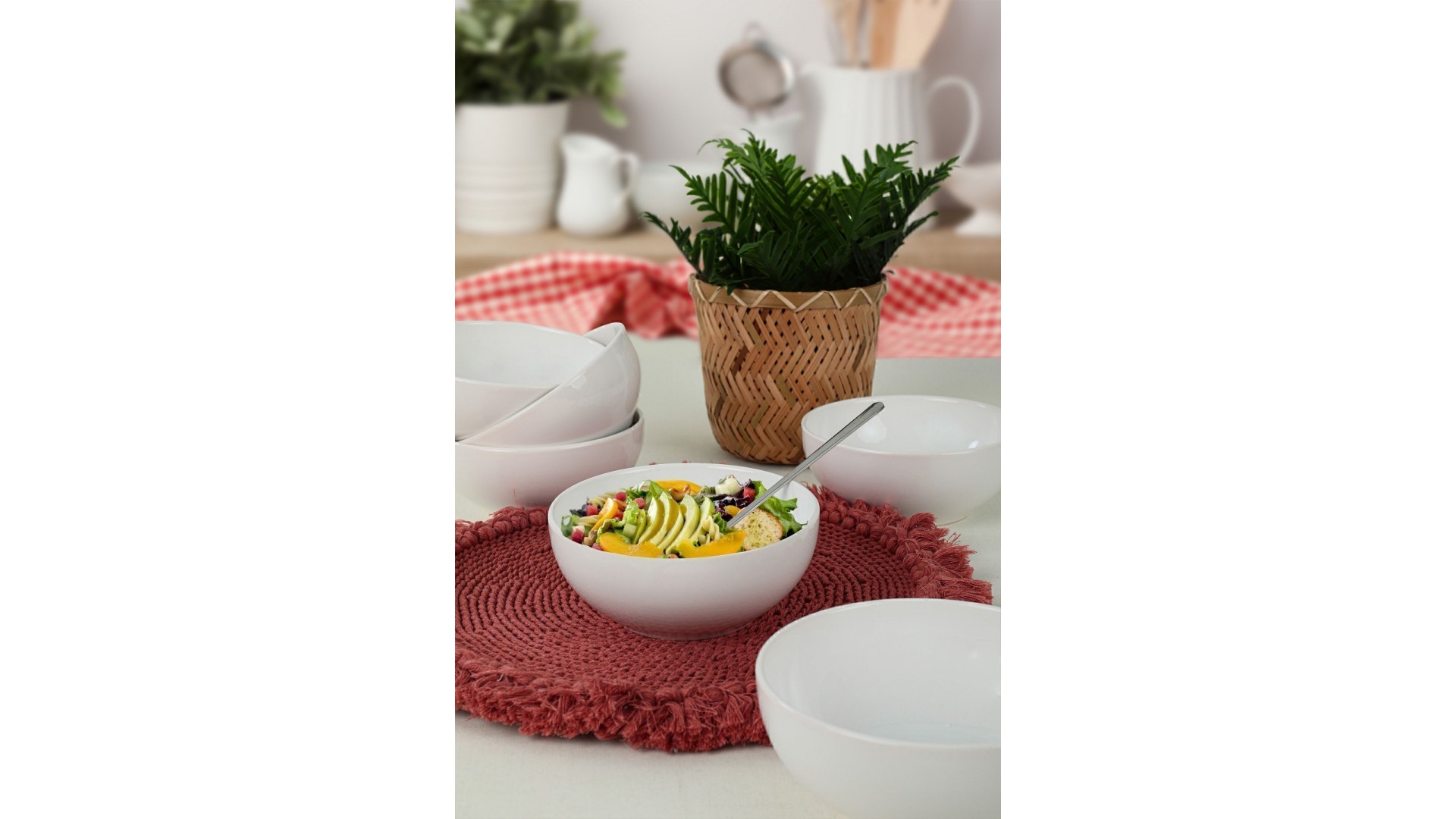 Beyaz Delta Çorba Kasesi 14 Cm 6 Adet