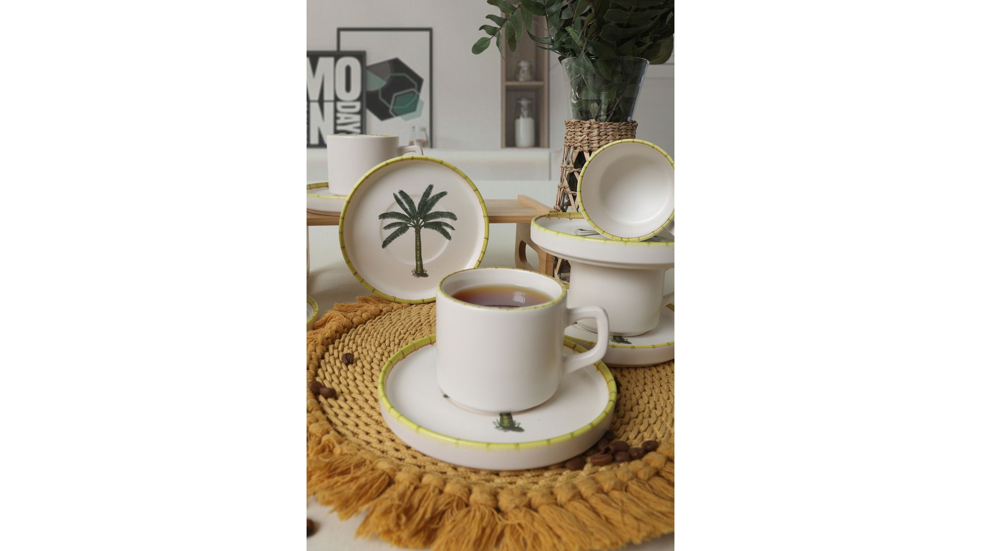 Palmiye Stackable Çay Takımı 12 Parça 6 Kişilik 22642