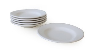 Beyaz Linda Yemek Tabağı 21 Cm 6 Adet 006