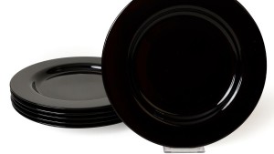 Siyah Assos Servis Tabağı 28 Cm 6 Adet 650