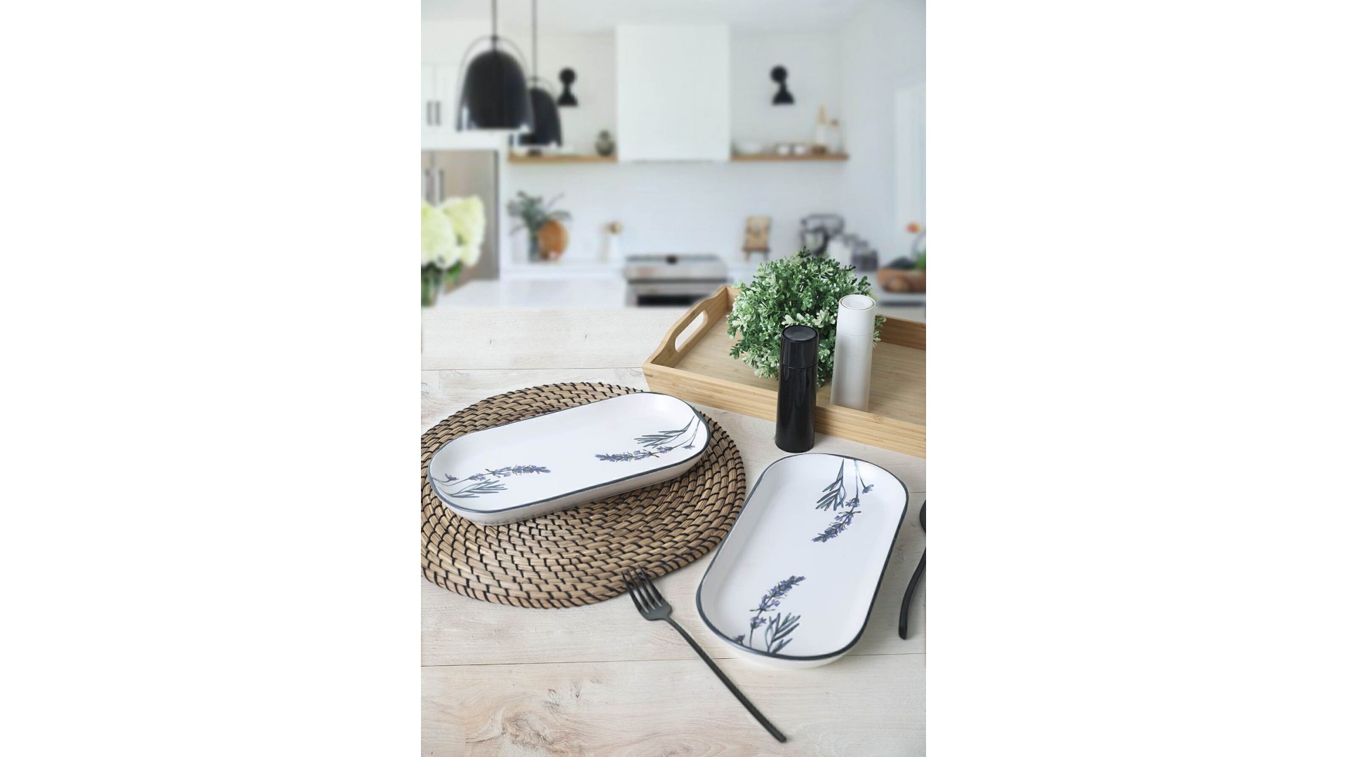 Keraart Çiçek Bahçesi Noyan Kayık Tabak 28 Cm 2 Adet 18942