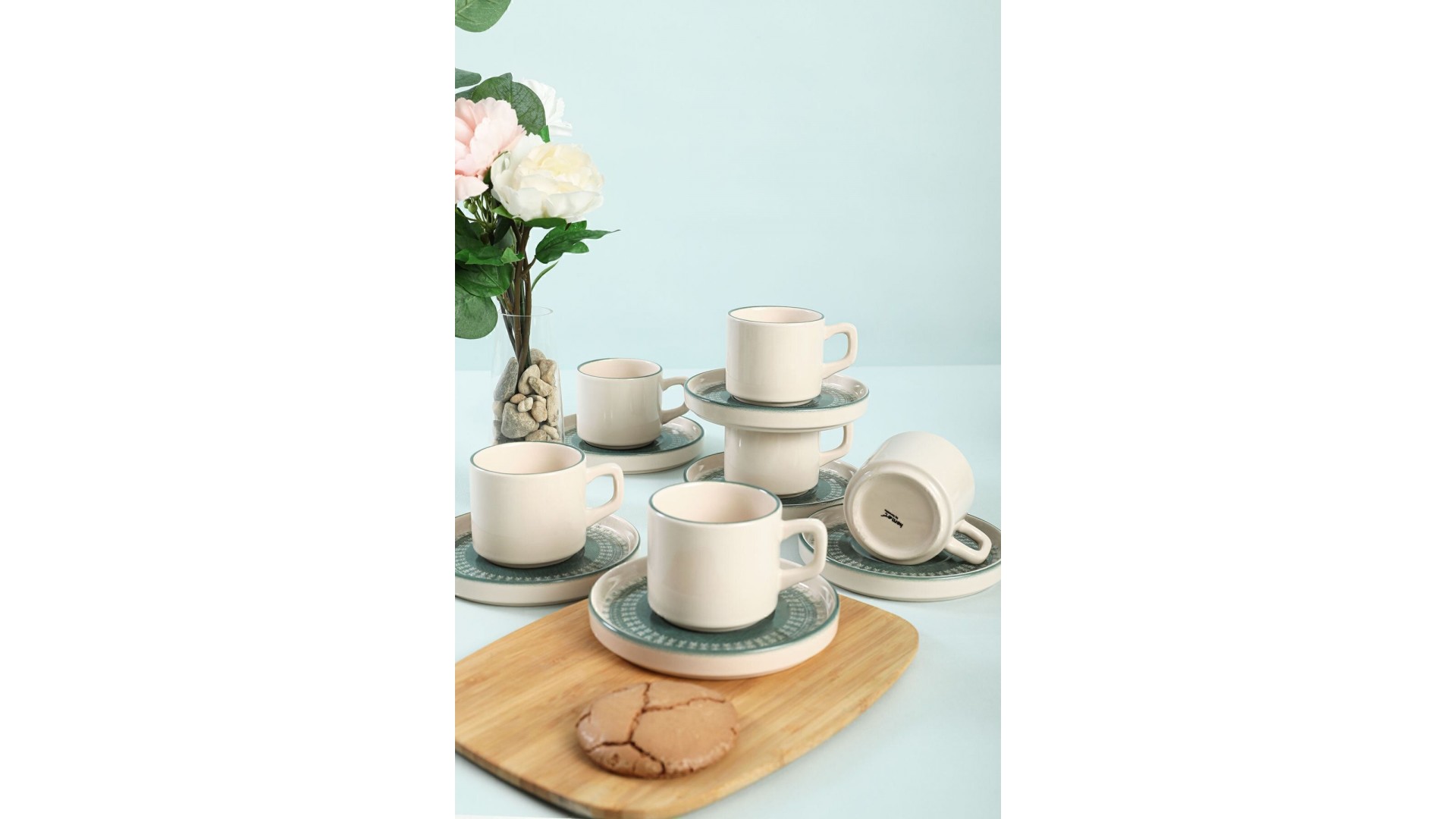Keraart Maya Stackable Çay Takımı 12 Parça 6 Kişilik - 20789-98