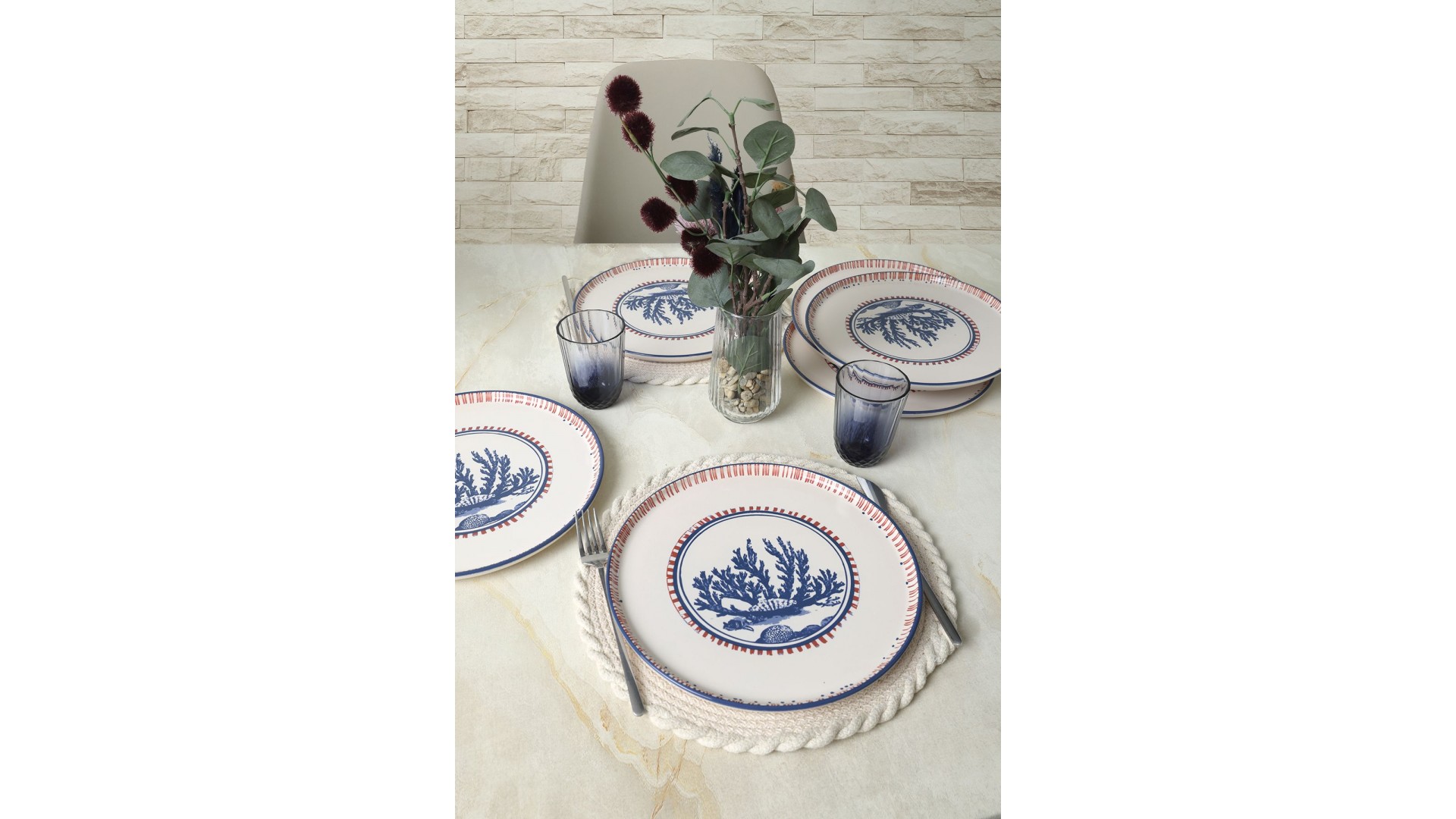 Marine Wonders Nordic Servis Tabağı 28 Cm 6 Adet 22741
