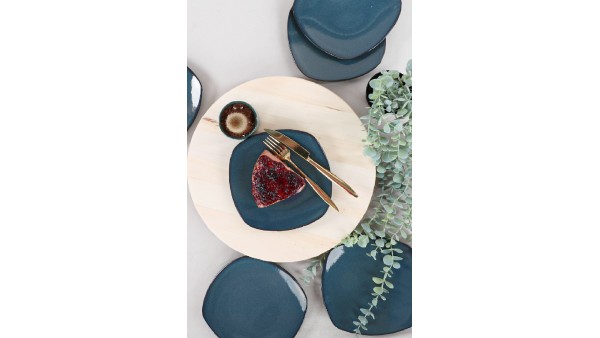 Lapis Köşem Pasta Tabağı 22 Cm 6 Adet