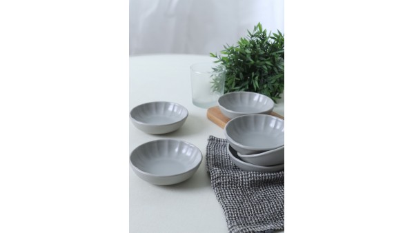 Mat Gri Sirius Çerezlik / Sosluk 12 Cm 6 Adet 995