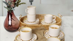 Worn Gold Stackable Çay Takımı 12 Parça 6 Kişilik 22968-23057