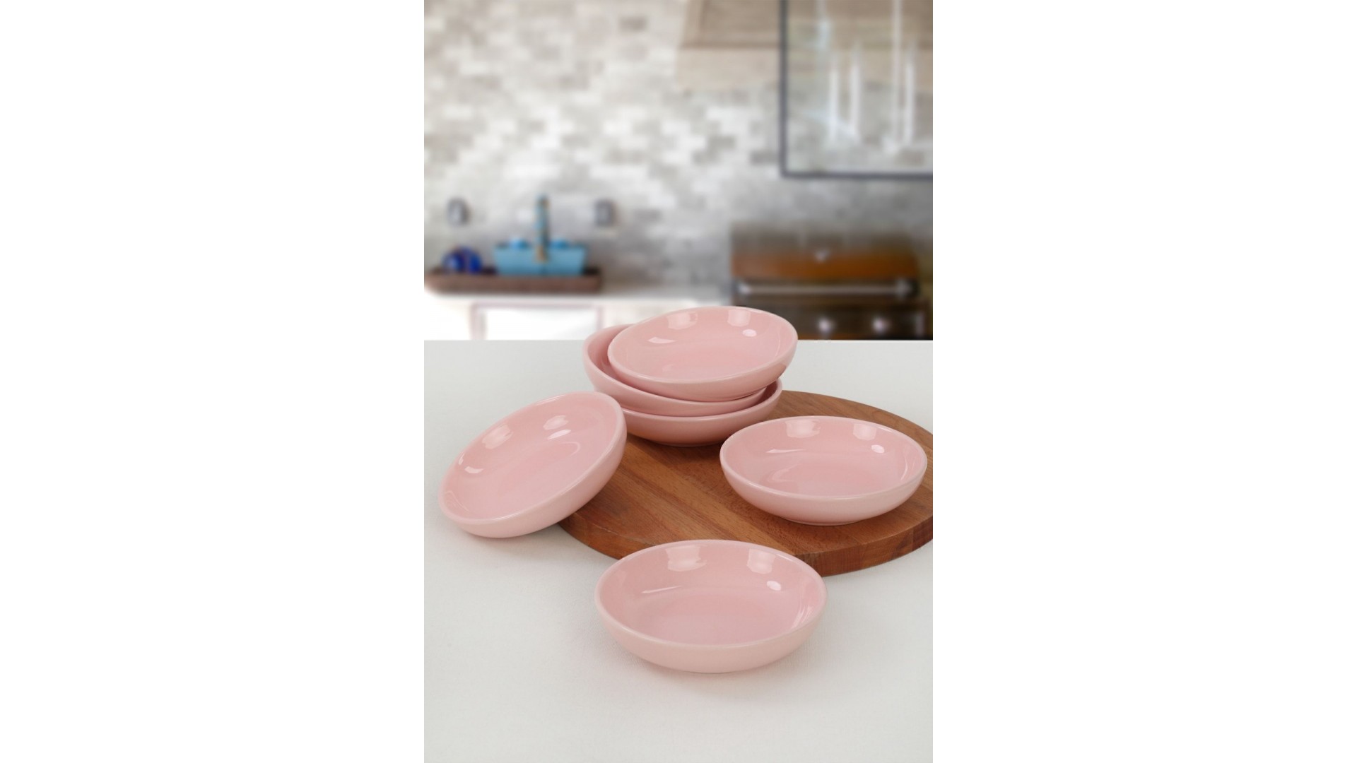 Açık Pembe Halka Çerezlik/Sosluk 13 Cm 6 Adet