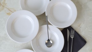 Beyaz Linda Yemek Tabağı 21 Cm 6 Adet 006