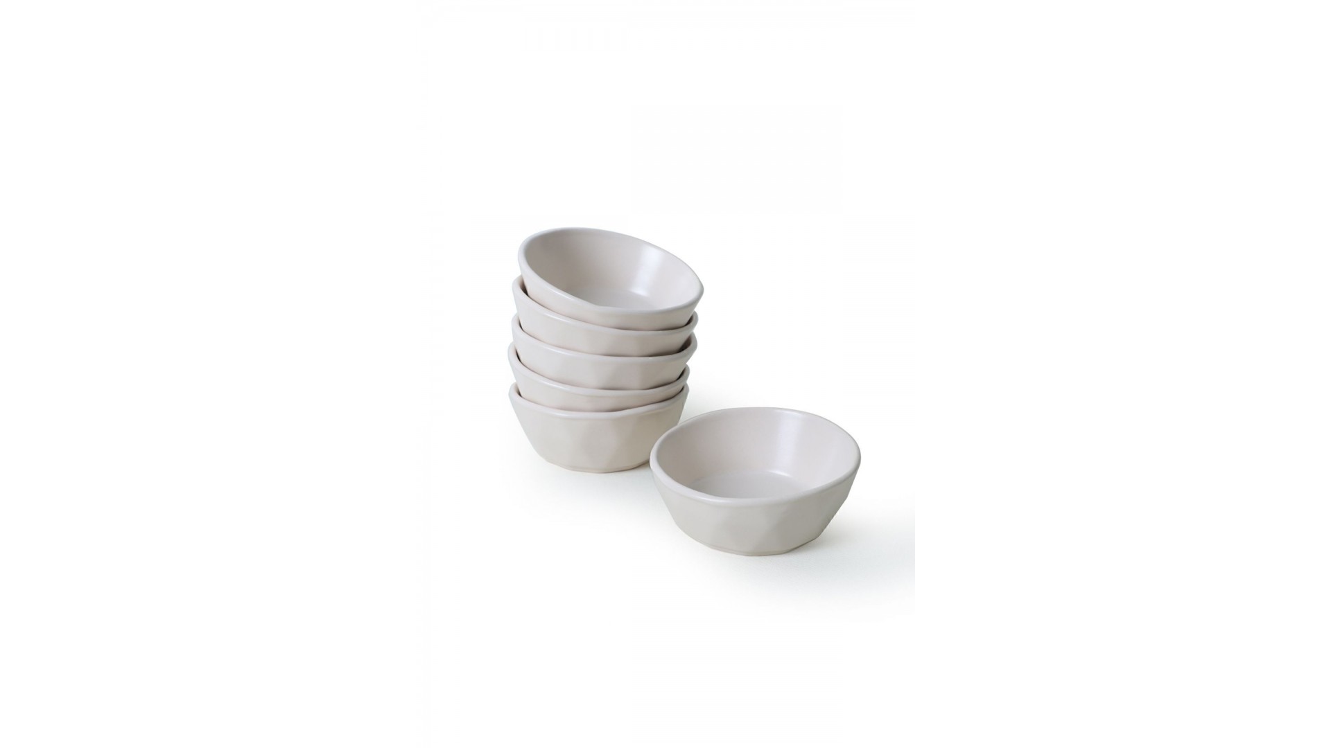Mat Krem Kristal Çerezlik / Sosluk 12 Cm 6 Adet 950