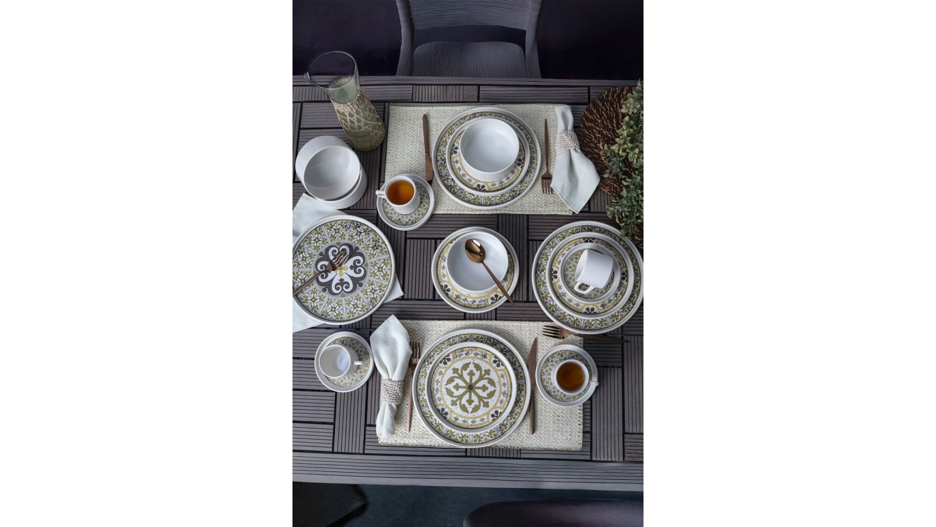 Timeless Brown Stackable Yemek / Kahvaltı Takımı 20 Parça 4 Kişilik 21972-73