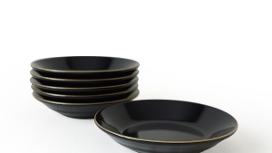 Siyah Gold Bahar Yemek Tabağı 19 Cm 6 Adet