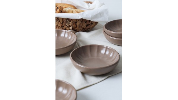 Mat Toprak Taupe Sirius Çerezlik / Sosluk 12 Cm 6 Adet 977