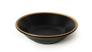 Mat Siyah Gold File Hitit Yemek Tabağı 18 Cm 6 Adet - 956