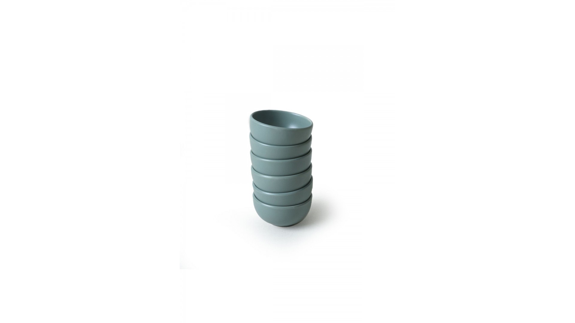 Mat Yeşil Bulut Mini Çerezlik / Sosluk 8 Cm 6 Adet 322
