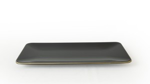 Siyah Gold Siera Kayık Tabak 33*17 Cm 2 Adet