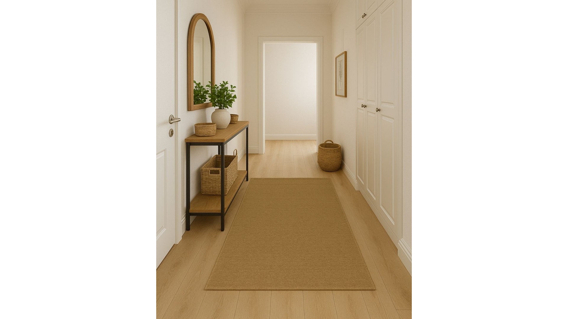 Sisal Düz Dokuma Bej Hasır Halı | Model SSL01