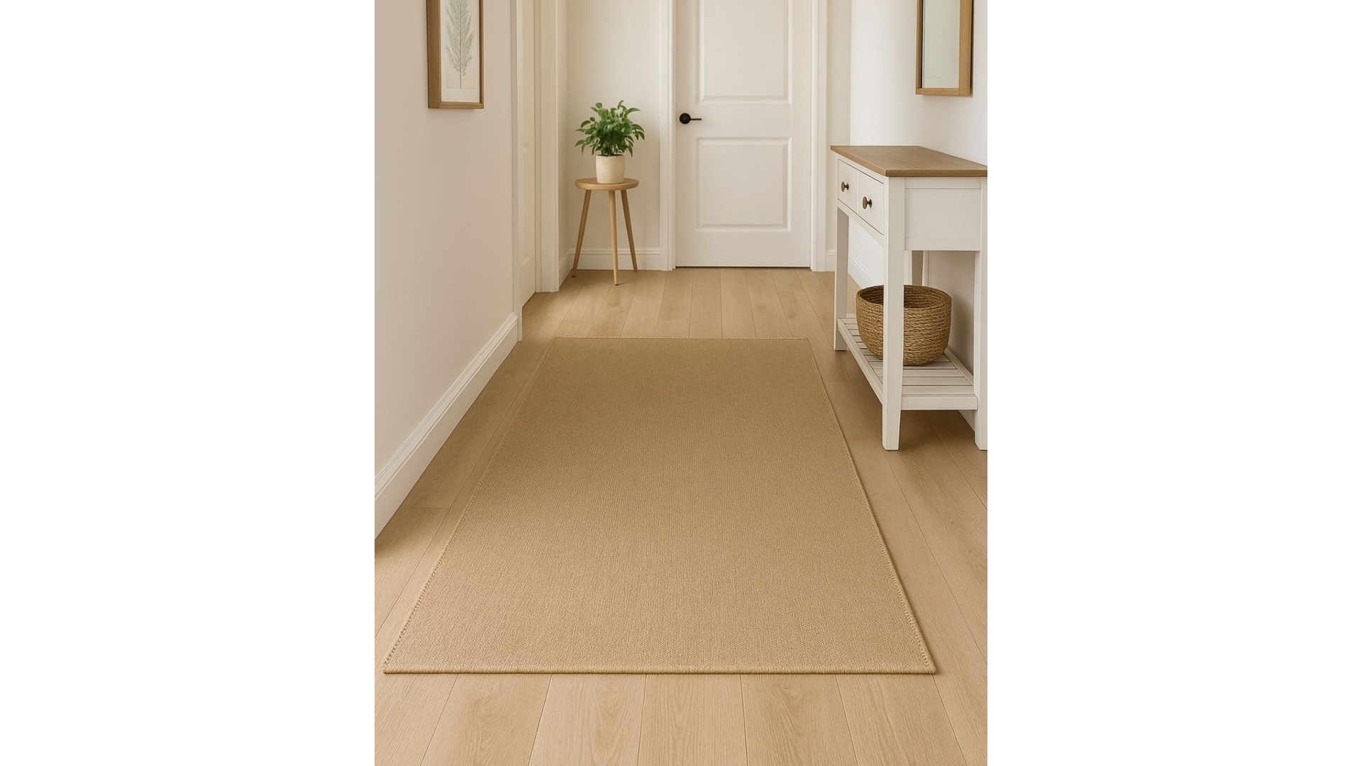 Sisal Kare Dokuma Bej Hasır Halı | Model SSL02