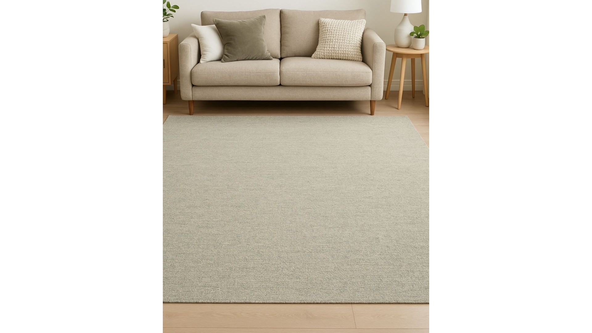 Sisal Düz Dokuma Gri Hasır Halı | Model SSL03