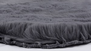 Angora Tavşan Tüyü Antrasit Peluş Halı | Model ANG01